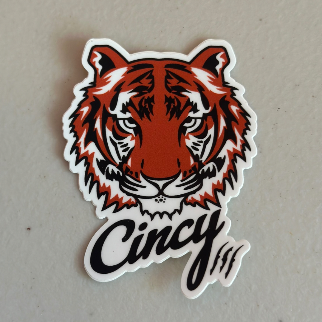 Cincy Tiger Head Sticker