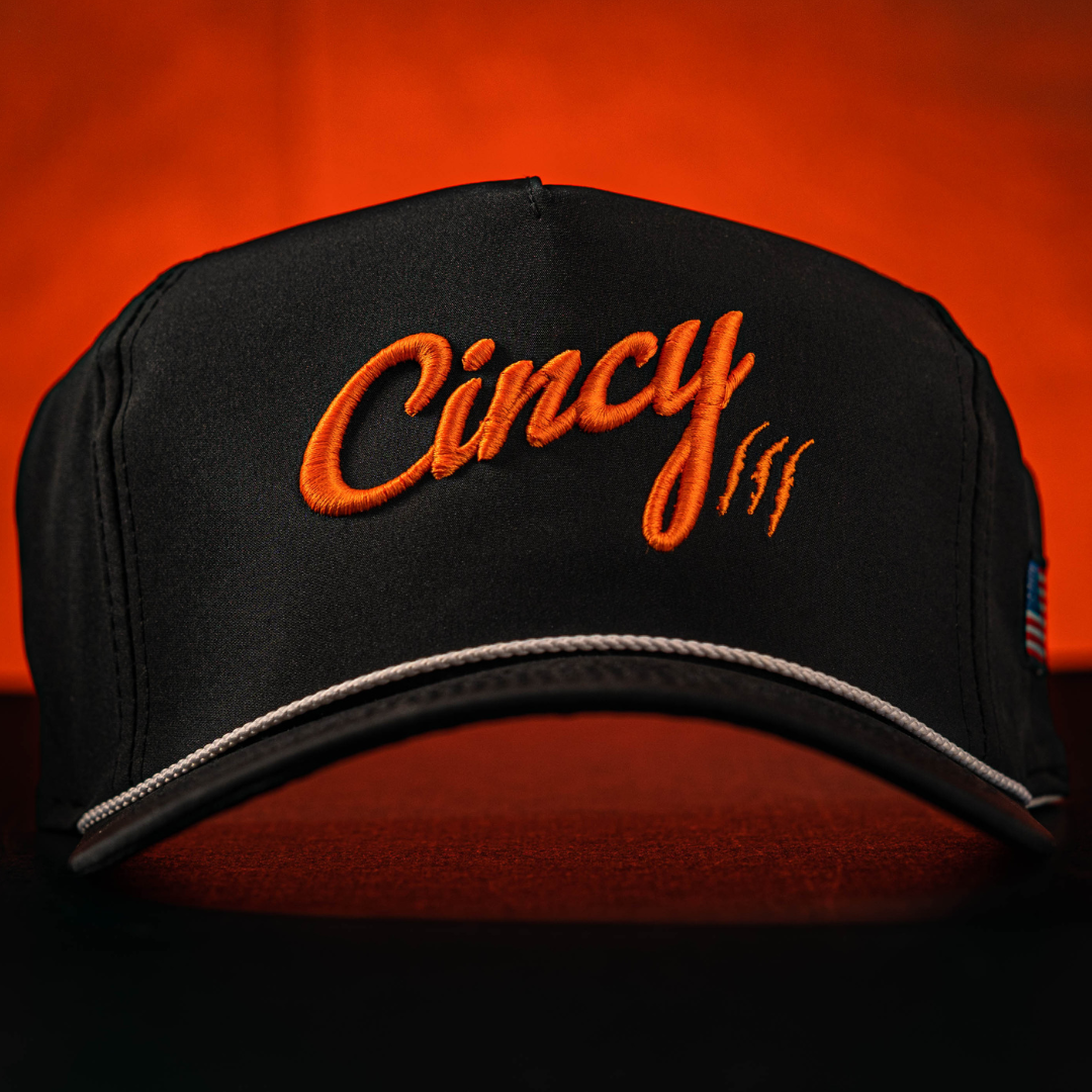 OG Rope Hat - Black with Orange Logo