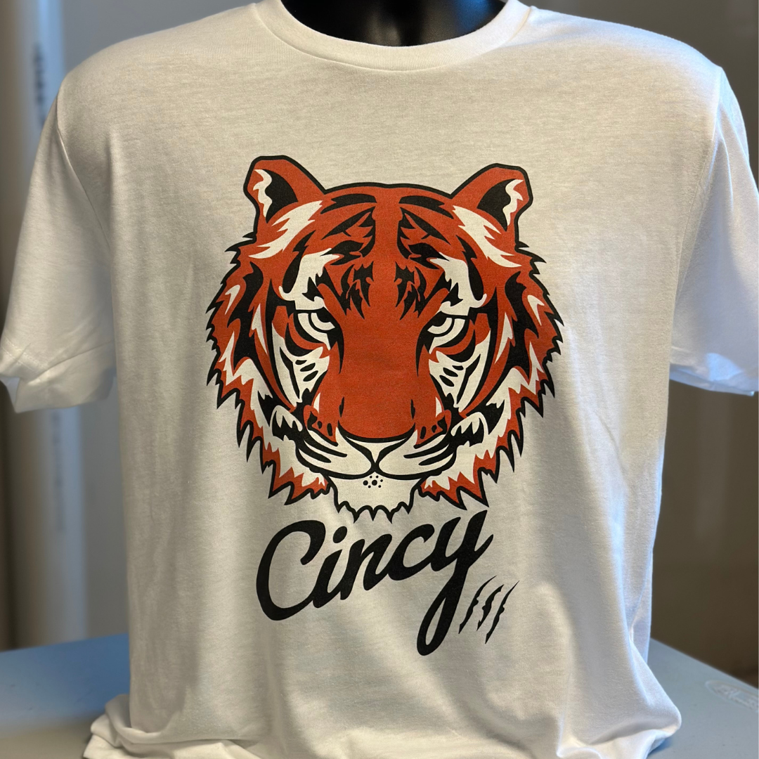 The Tiger Head Shirt - White - By Hollis Strunk