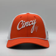 Mid-Crown Mesh Back - Orange w/ White Logo