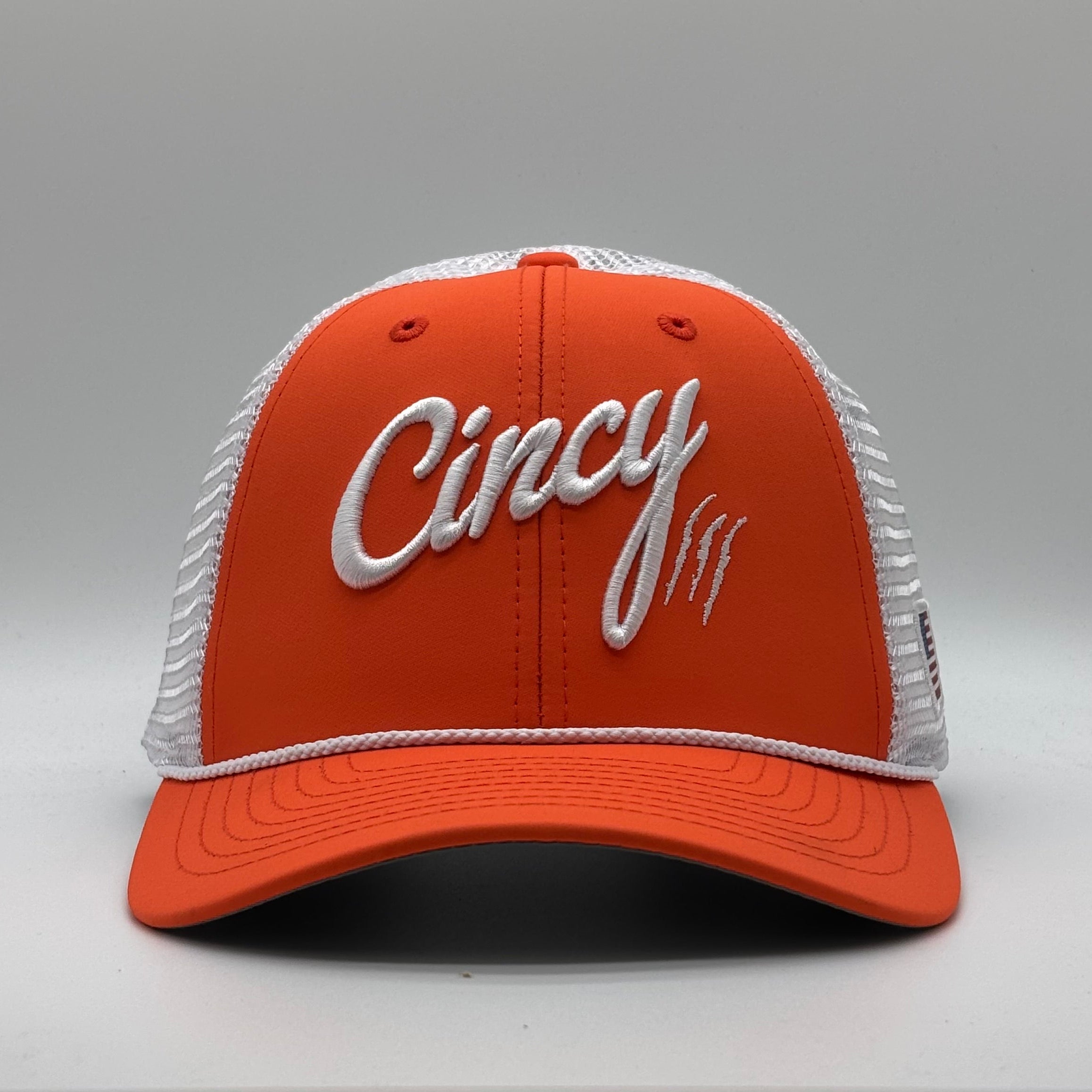 Mid-Crown Mesh Back - Orange w/ White Logo