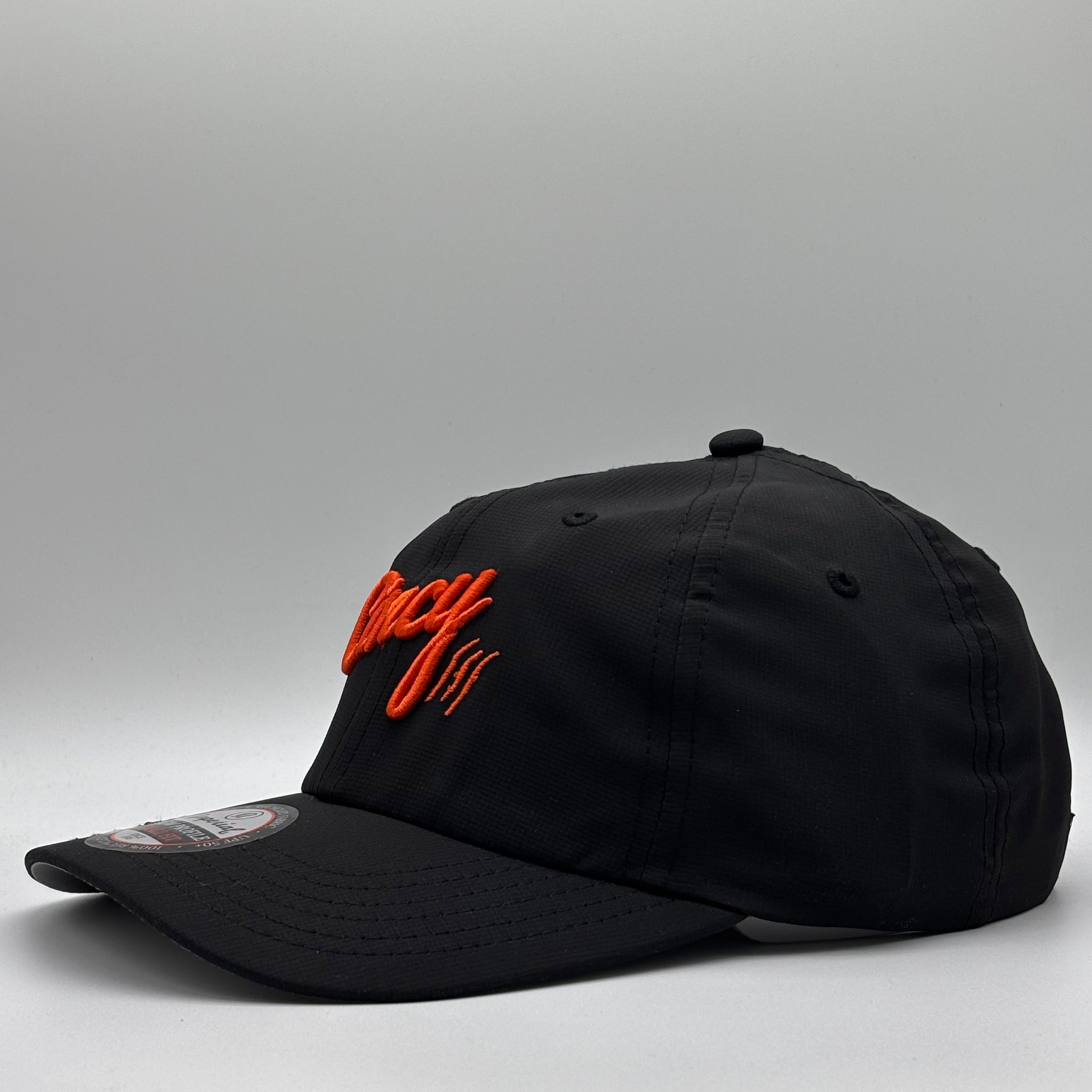 SMALL FIT Performance - Black w/ Orange Logo