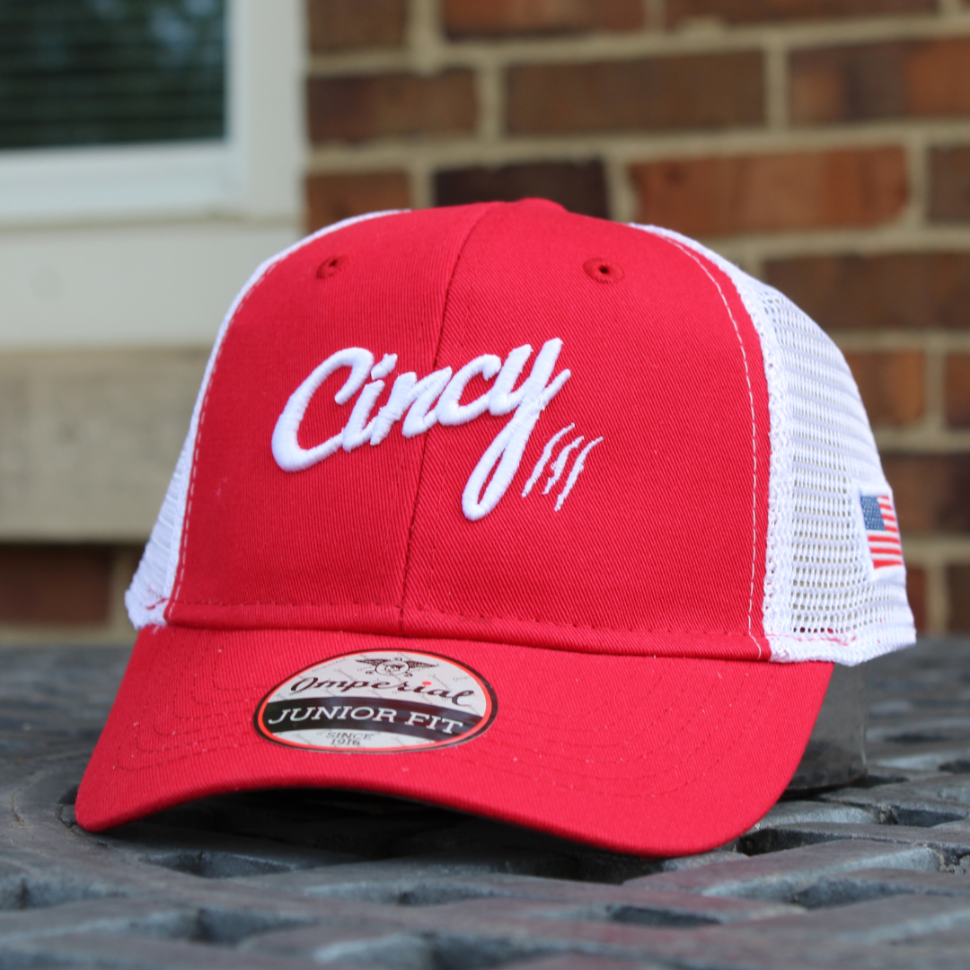 Junior Mesh Back - Red and White