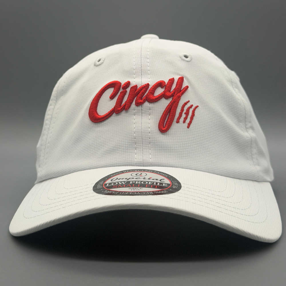 Small Fit Performance - White w/ Red Logo