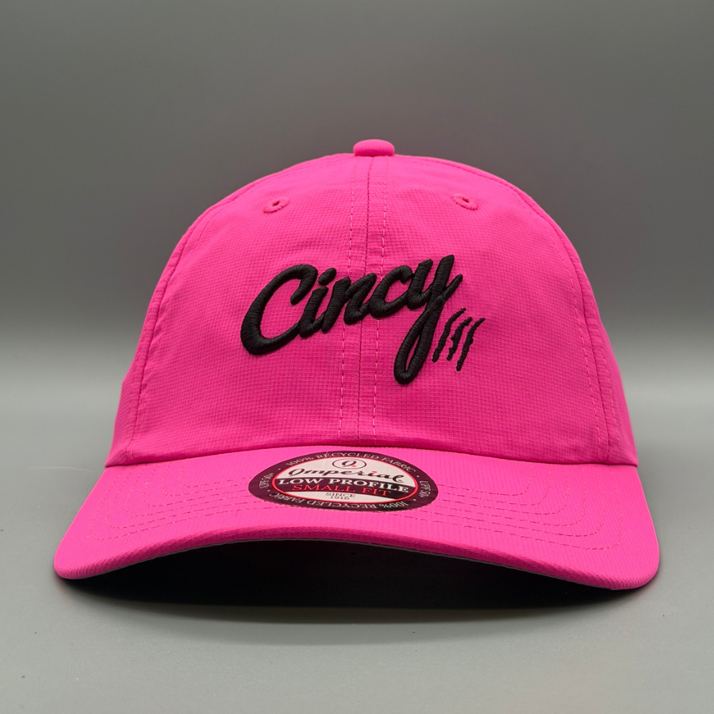 Women's Performance Fit Hat – Hot Pink / Black Logo