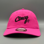 Women's Performance Fit Hat – Hot Pink / Black Logo