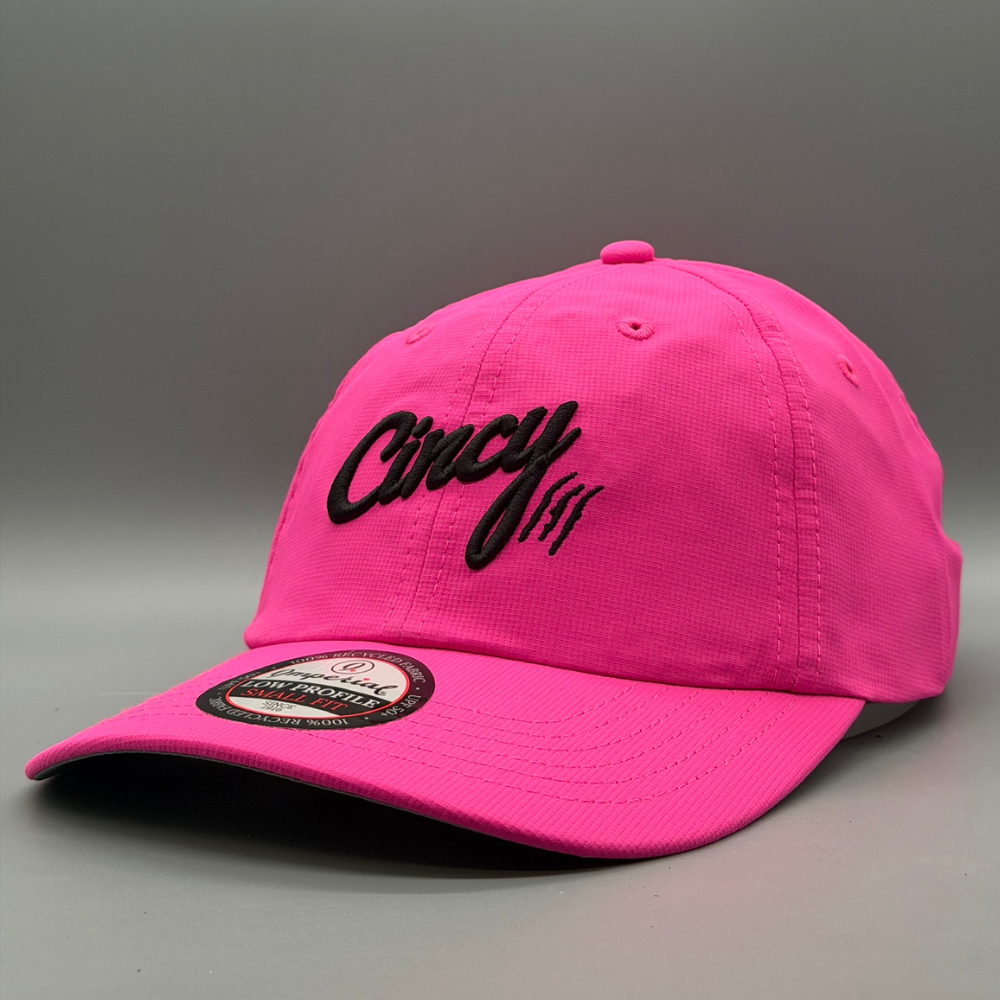 Women's Performance Fit Hat – Hot Pink / Black Logo