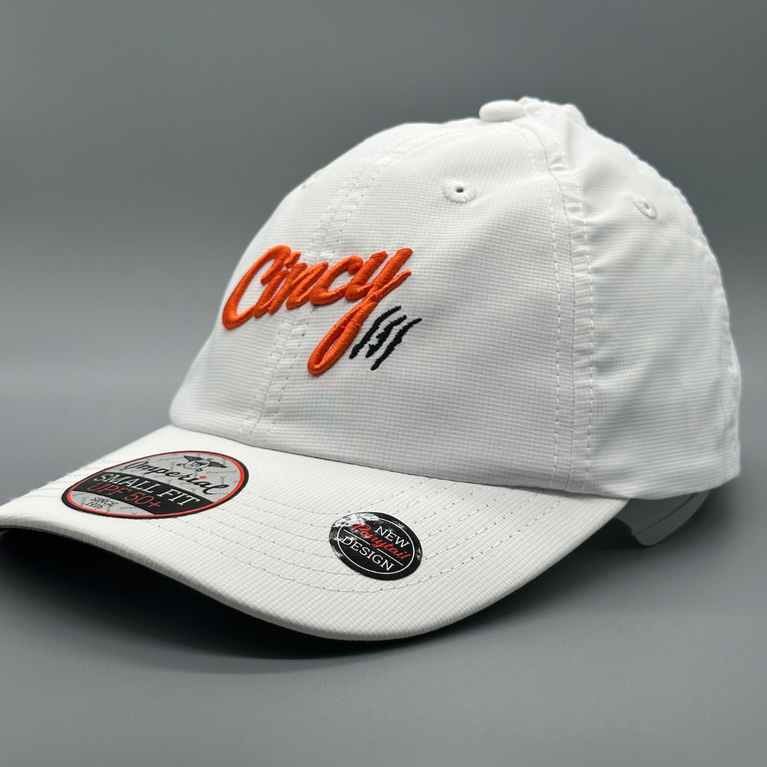 Ponytail Hat - White w/ Two-Tone Logo