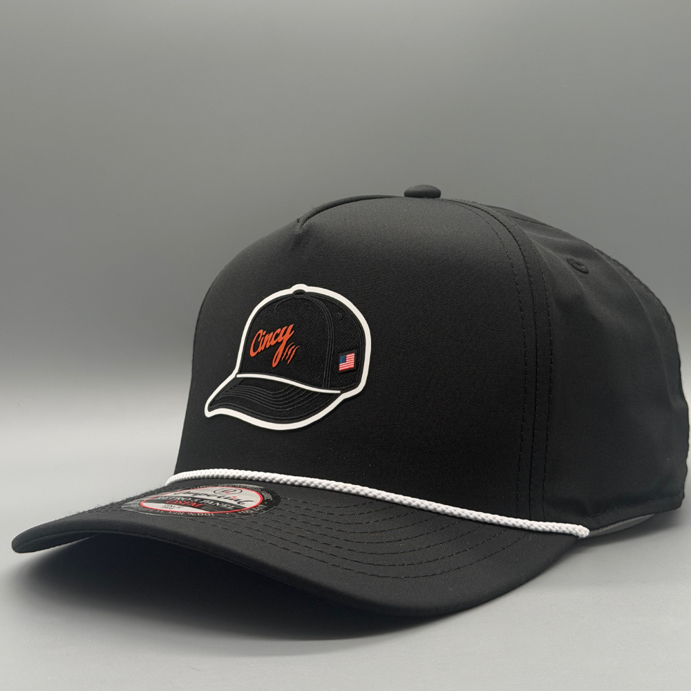The Hat on a Hat - OG 5 Panel Rope Hat - Black