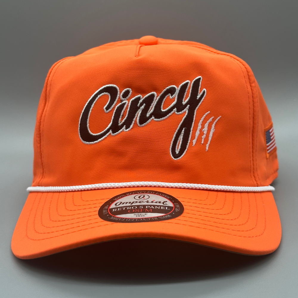 The Soft Rope Hat - Orange - White / Black Logo