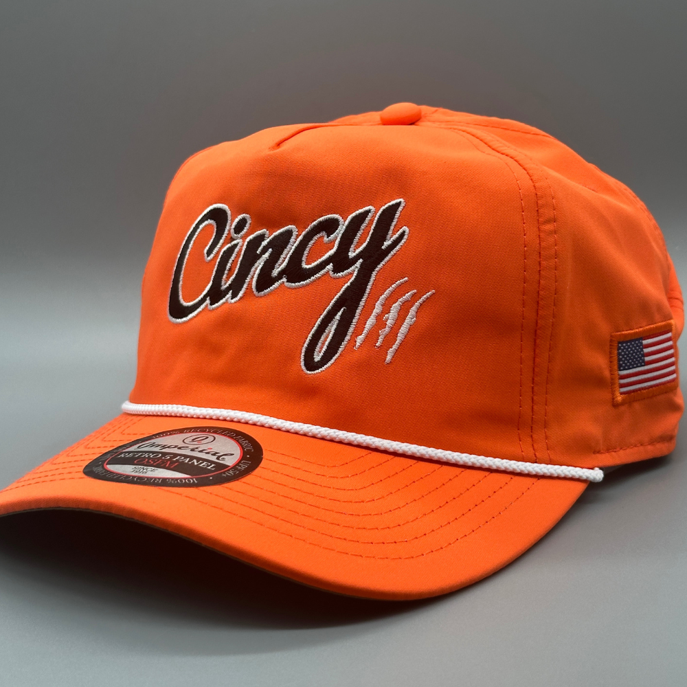 The Soft Rope Hat - Orange - White / Black Logo