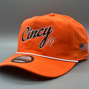 The Soft Rope Hat - Orange - White / Black Logo