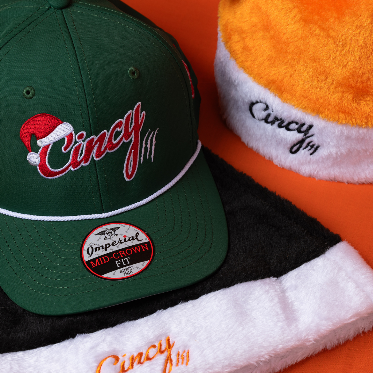 Cincy Santa Hat - Orange