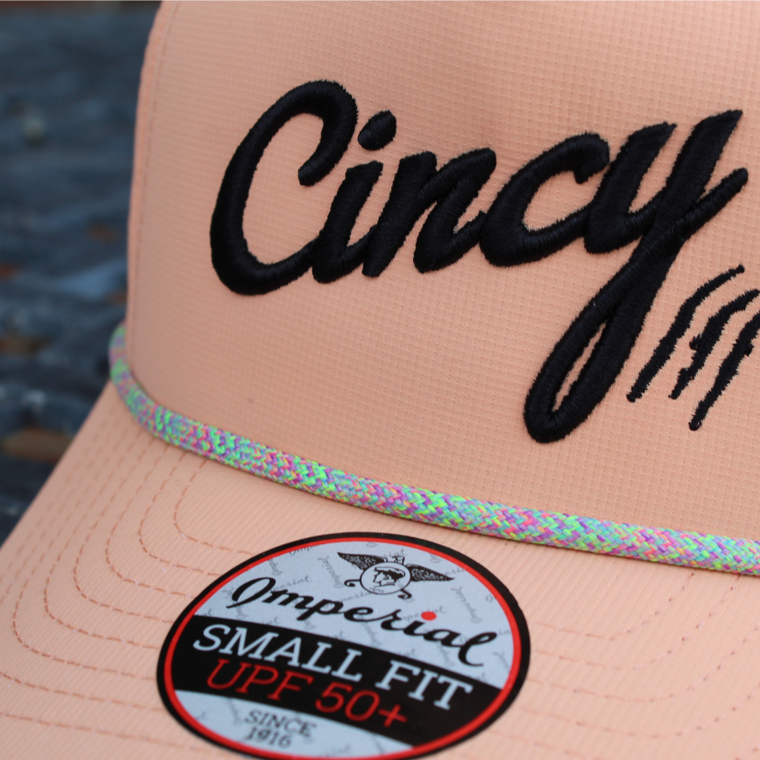 Women's Rope Hat - Peach w/ Black Logo