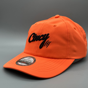 Lightweight Dad Hat - Orange w/ Black Logo