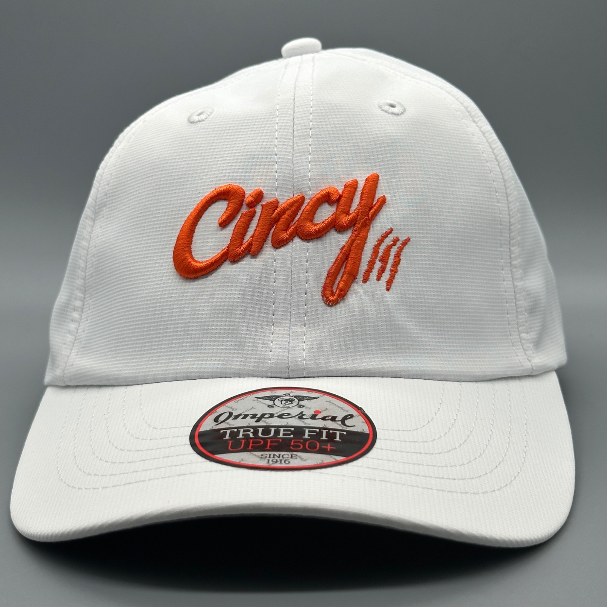 Lightweight Dad Hat - White w/ Orange Logo