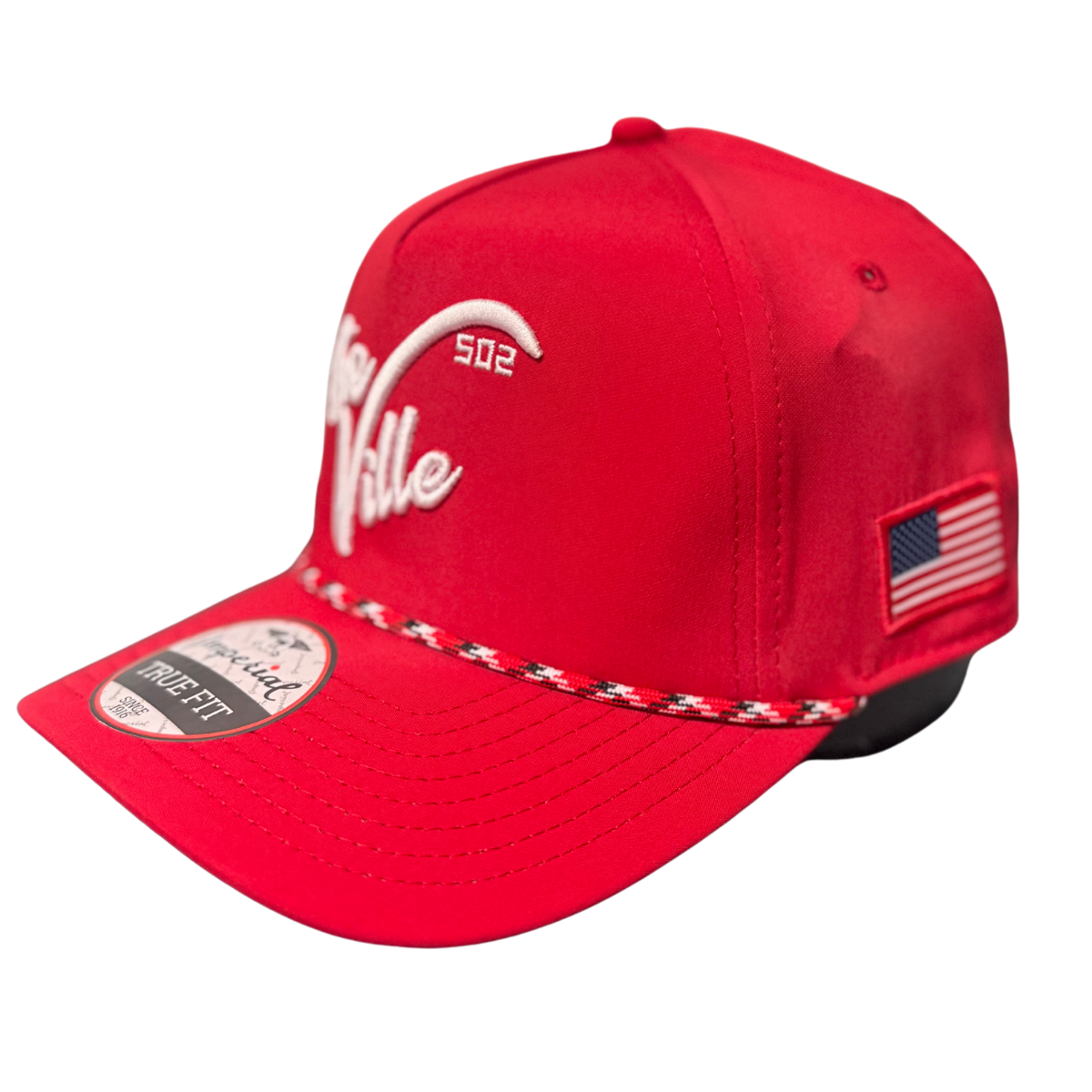 The Louisville Hat - 5 Panel Rope Hat - RED