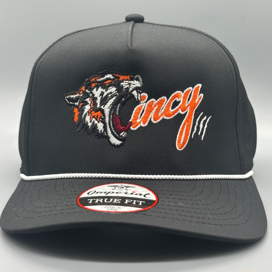 [PRE-ORDER] Roaring Tiger Cincy - 5 Panel Rope Hat - BLACK