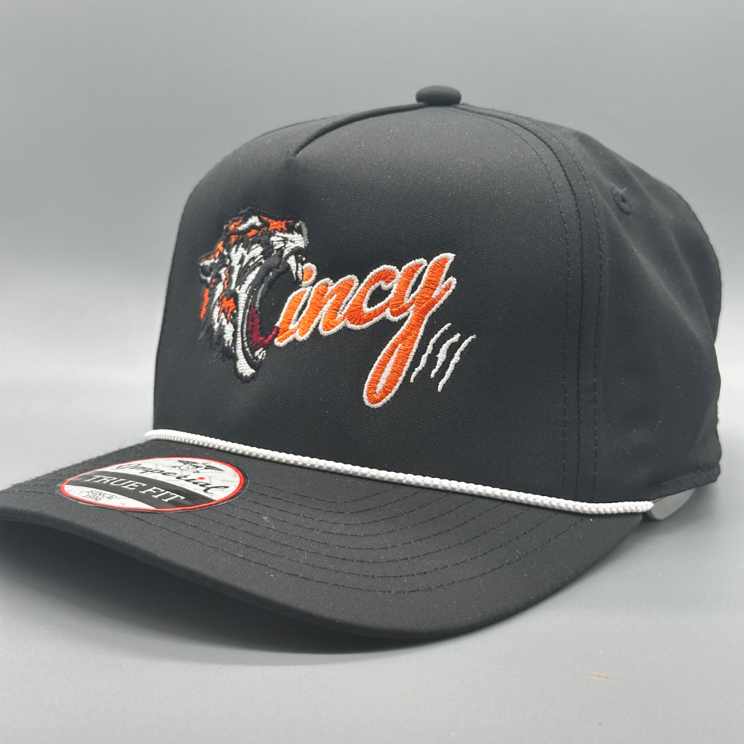 [PRE-ORDER] Roaring Tiger Cincy - 5 Panel Rope Hat - BLACK