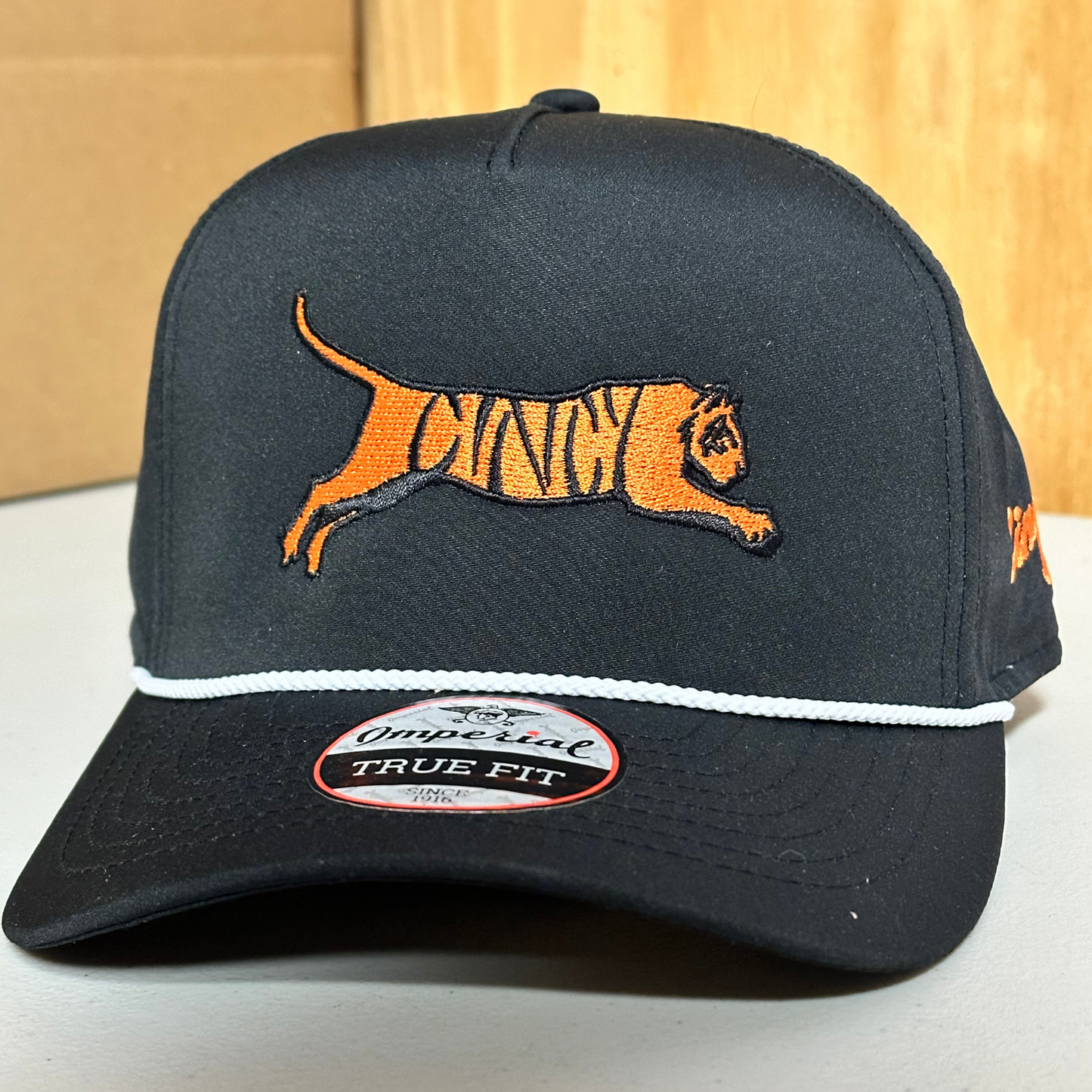 Cincy Tiger - By Hollis Strunk - Black 5 Panel Rope Hat