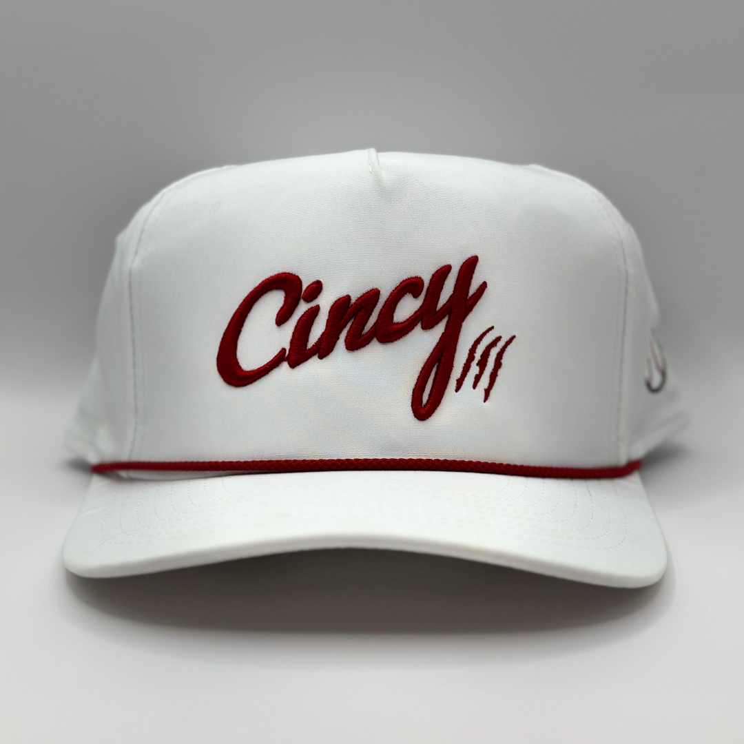Rope Hat - White Hat with Red Logo