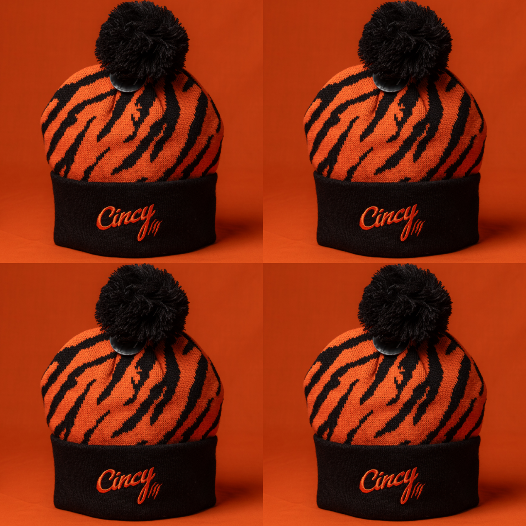 Tiger Striped Beanie - Family 4 Pack