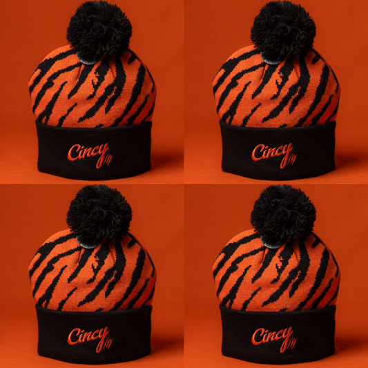 Tiger Striped Beanie - Family 4 Pack