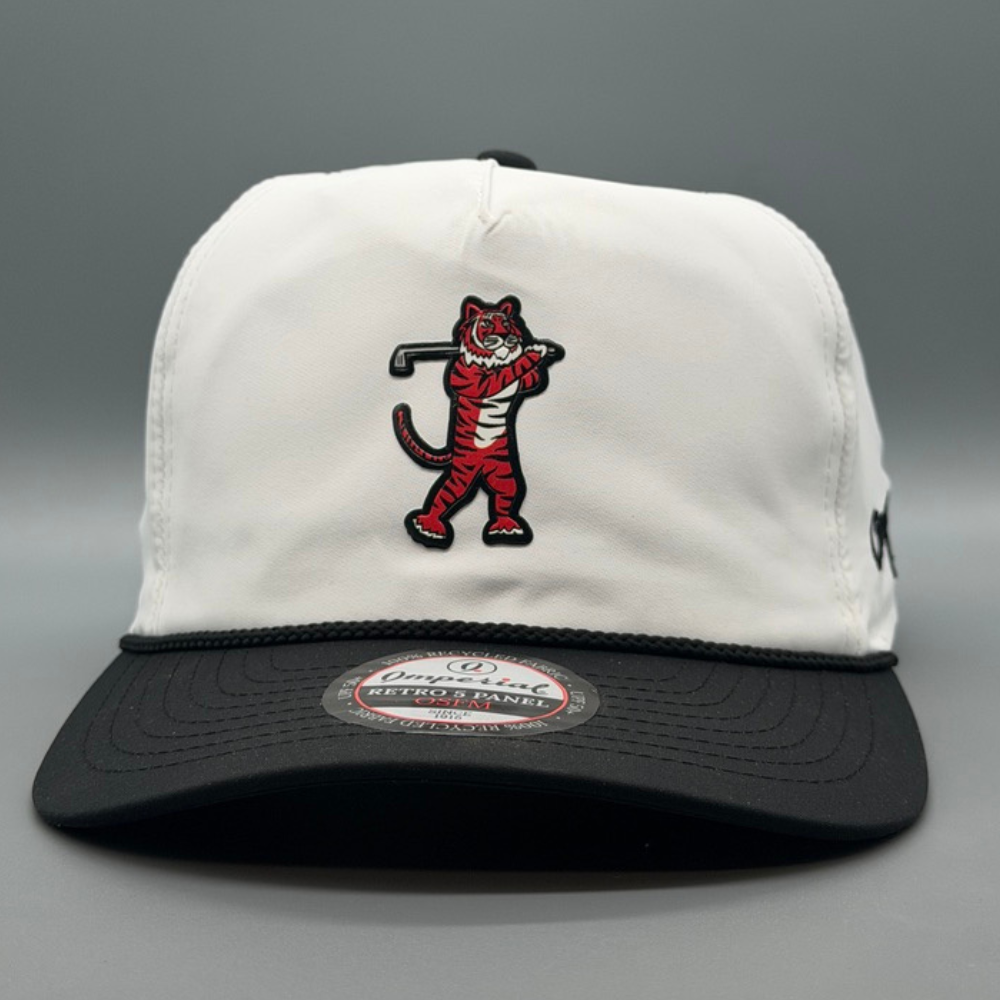Golfing Tiger - Soft Rope Hat - Two Tone