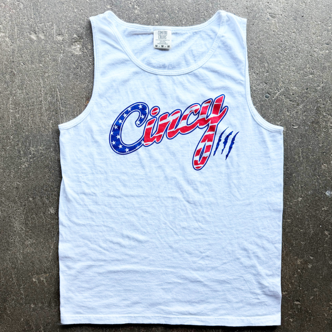 Star Spangled Cincy - WHITE Tank - Pre-Order (Ships in 10 Days)