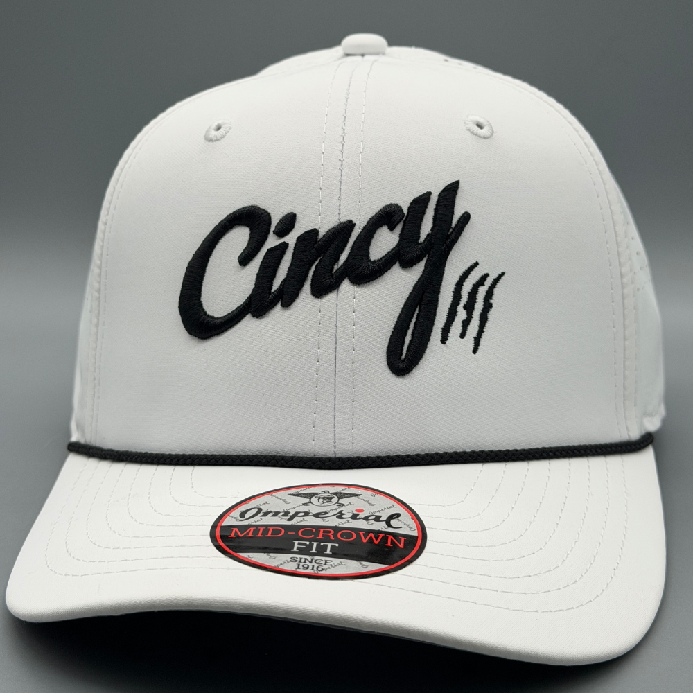 The Cincy Airflow - White w/ Black Logo