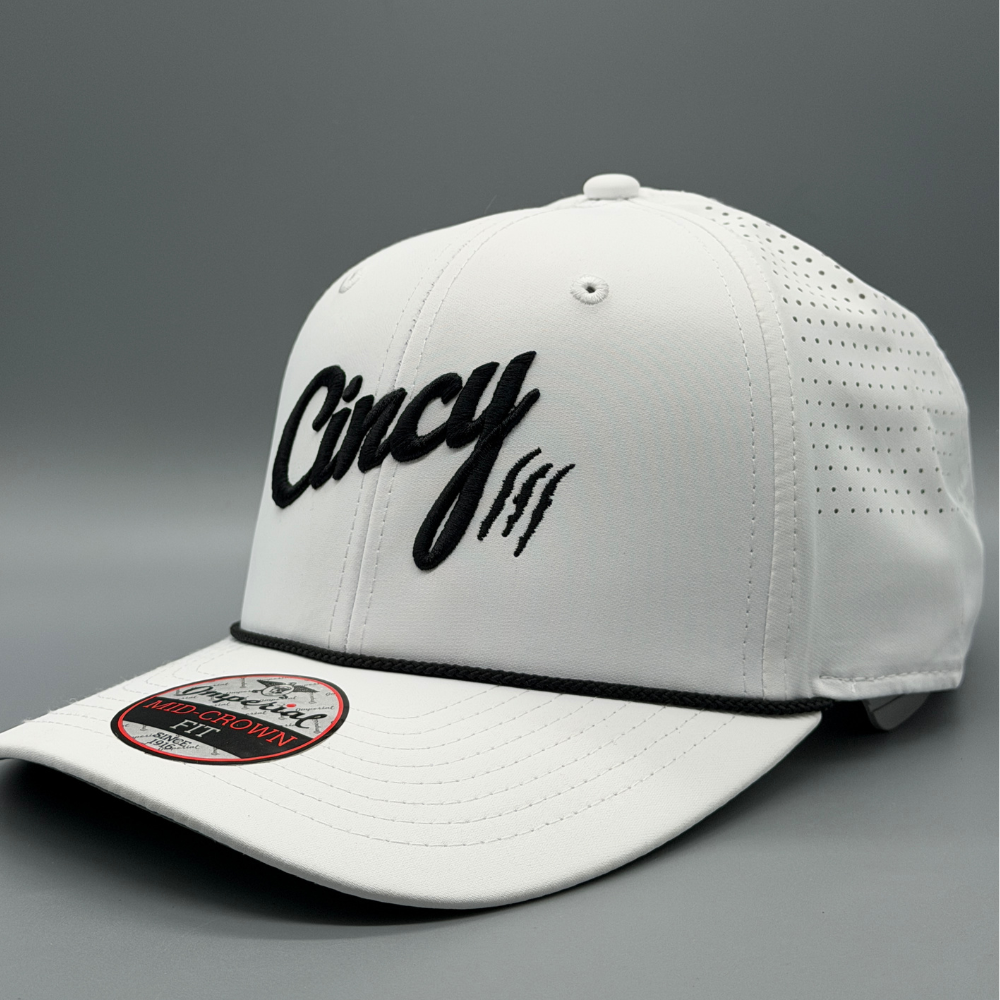 The Cincy Airflow - White w/ Black Logo