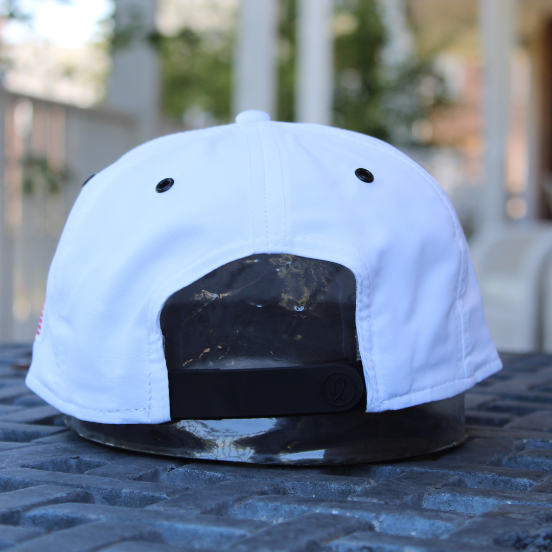 Mid-Crown w/ Rope - White w/ White and Black Rope
