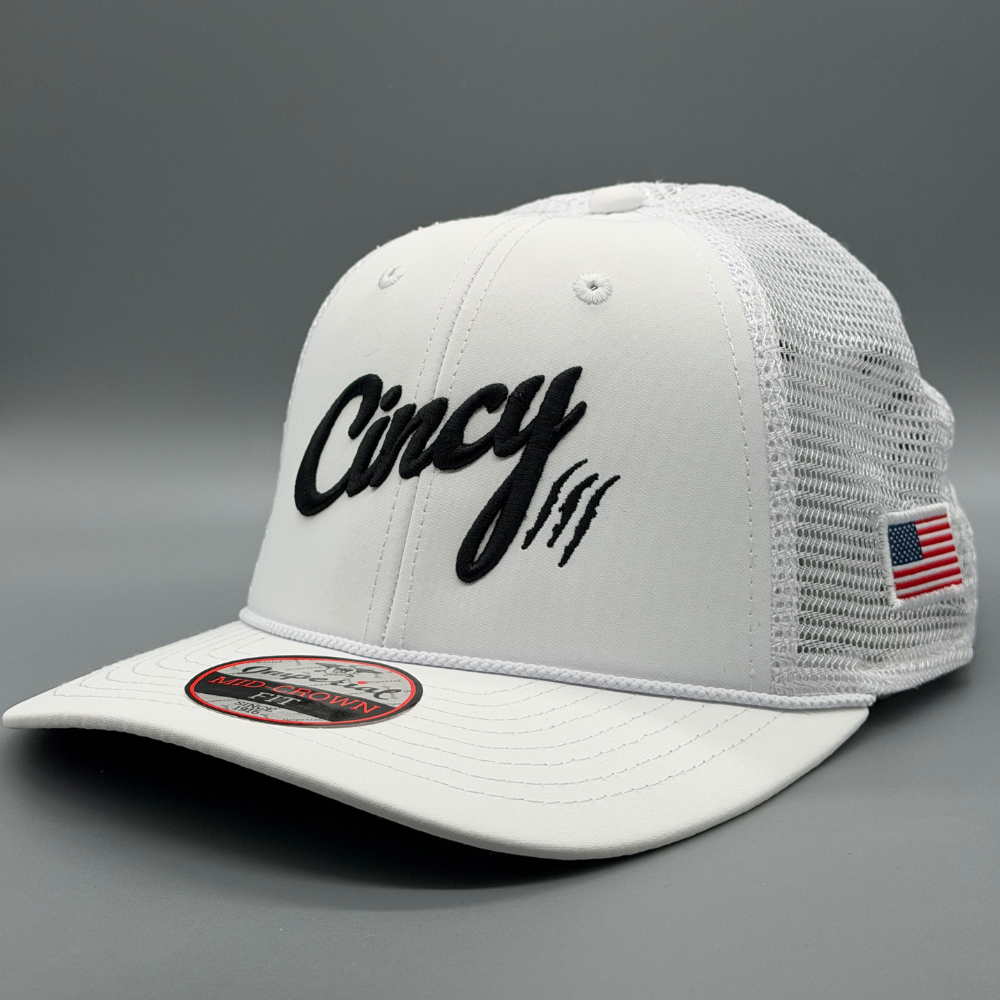 Mid-Crown Mesh Rope Hat - White Out Edition