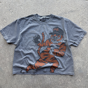 Women's Semi-Crop - Football Tiger Tee