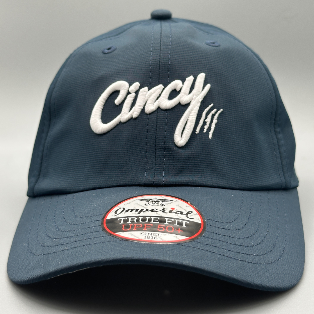 Junior Fit Performance - Navy w/ White Logo