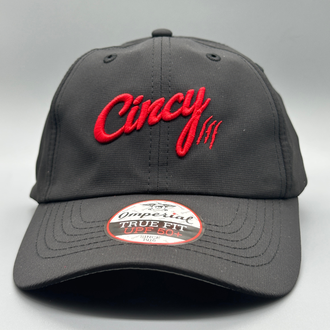 Lightweight Dad Hat - Black w/ Red Logo