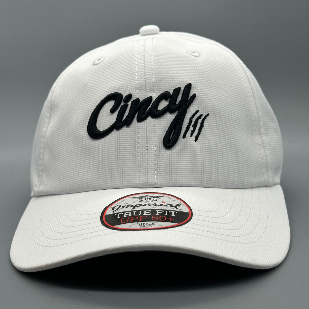Lightweight Dad Hat - White w/ Black Logo