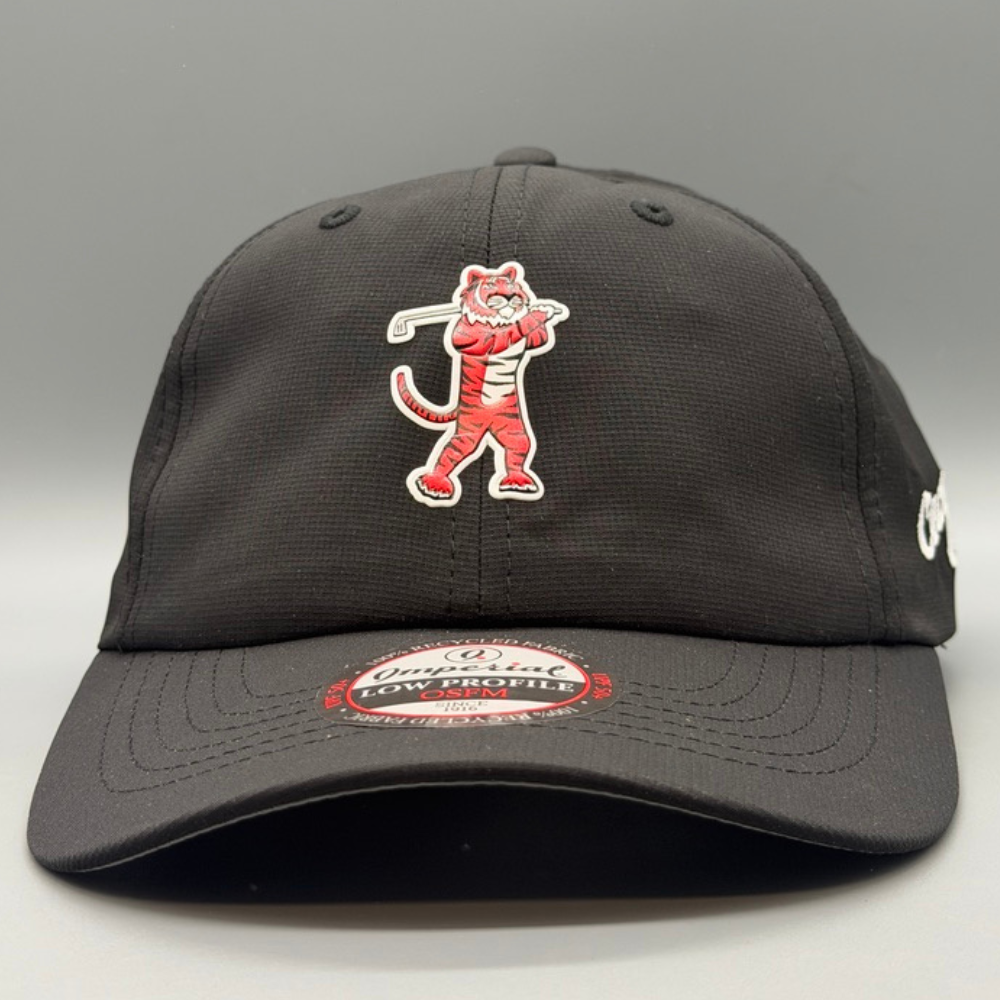 Golfing Tiger - Lightweight Performance Hat - Black